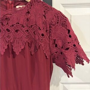 Burgundy Lace Dress